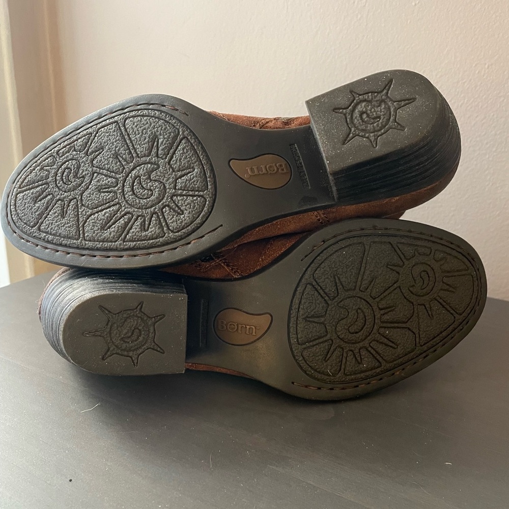 Born Brown Suede Ankle Booties - Picture 9 of 12